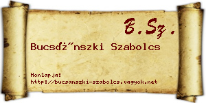 Bucsánszki Szabolcs névjegykártya