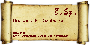 Bucsánszki Szabolcs névjegykártya